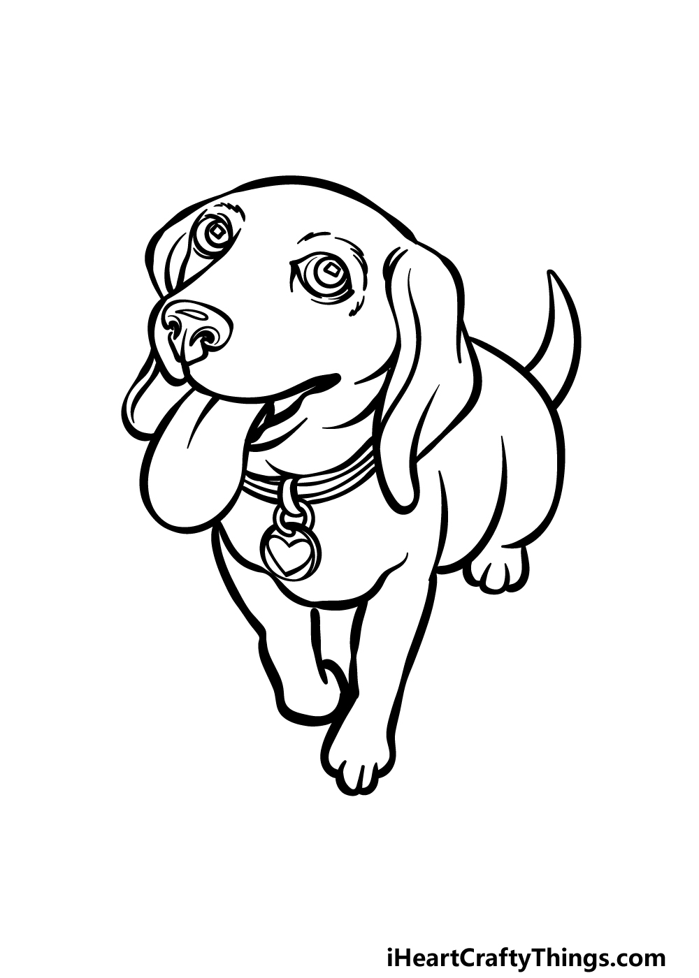 how to draw a Beagle step 4