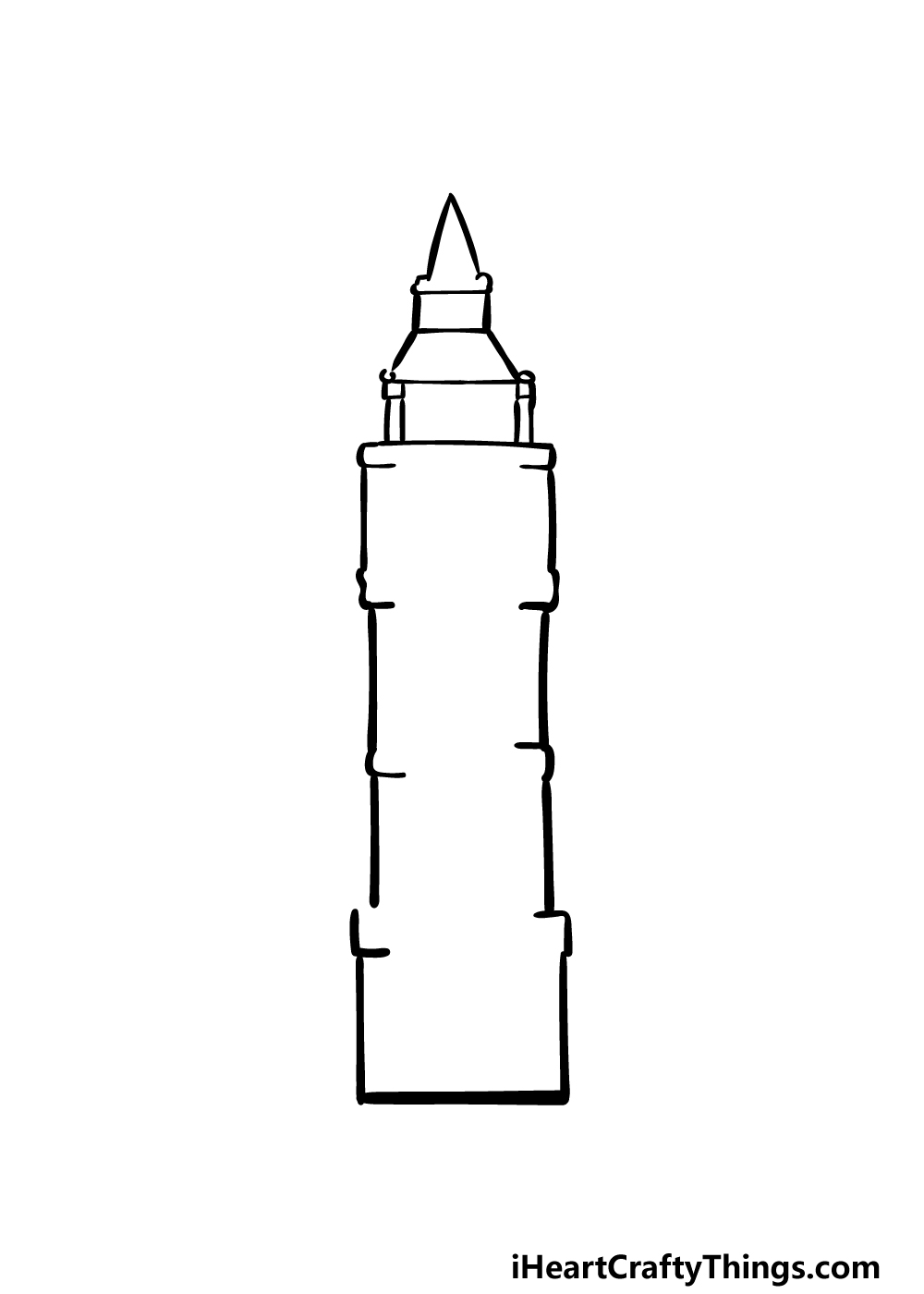 how to draw Big Ben step 4