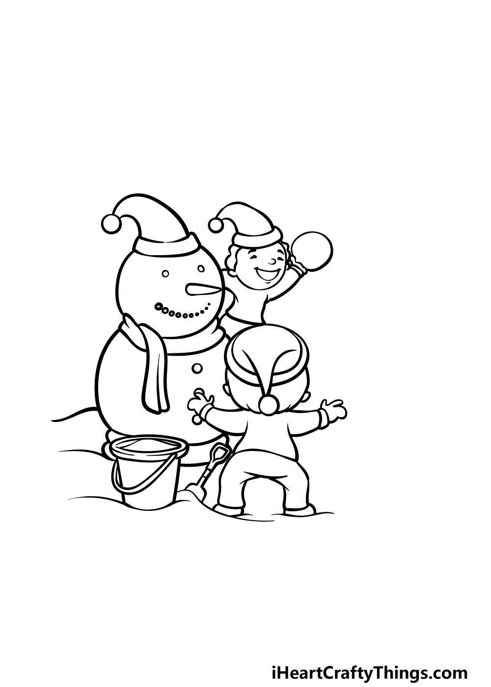 how to draw a Holiday step 4