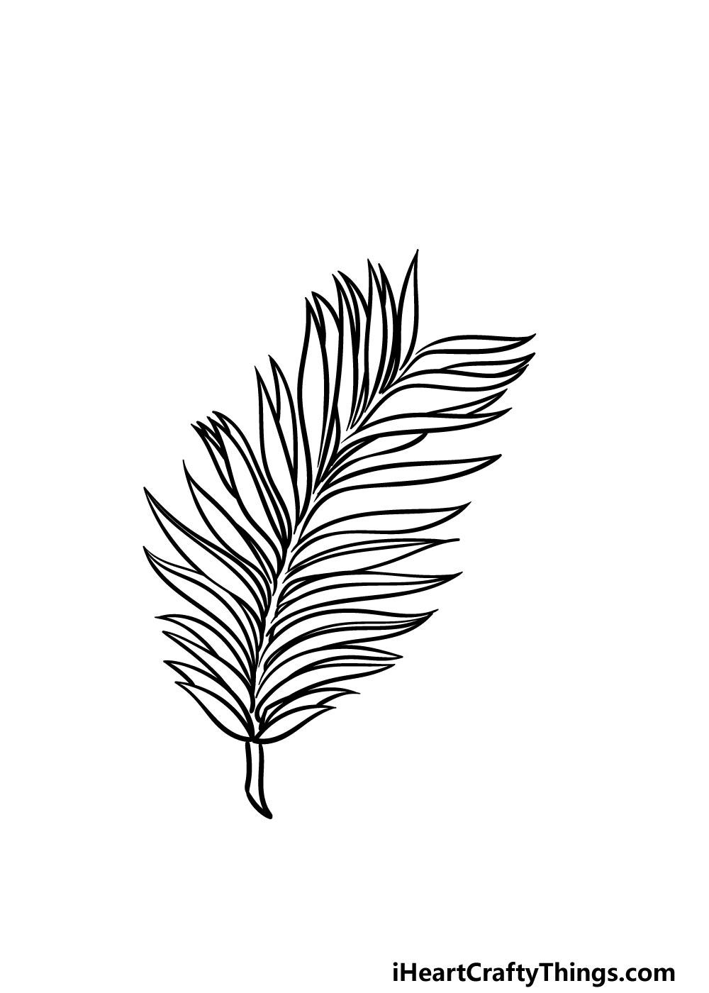 how to draw a Palm Leaf step 4