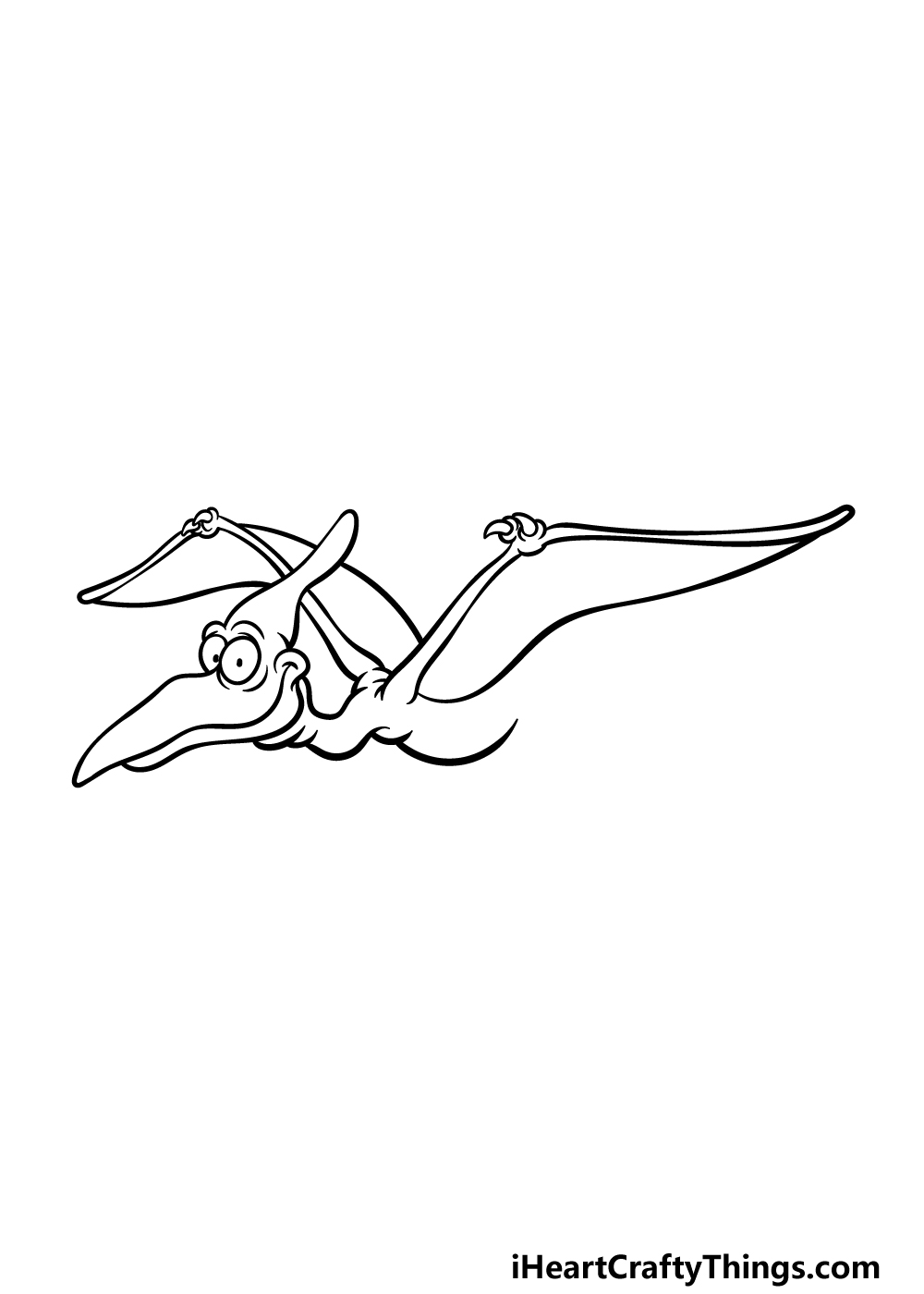 how to draw a Pterodactyl step 4