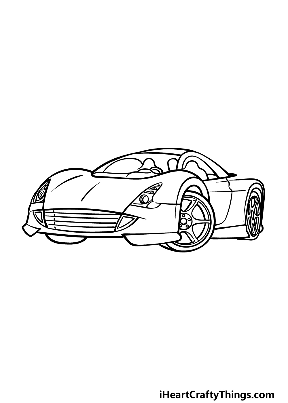 how to draw a Sports Car step 4