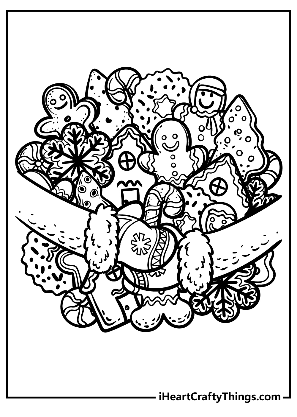 Christmas Coloring Pages for preschoolers free printable