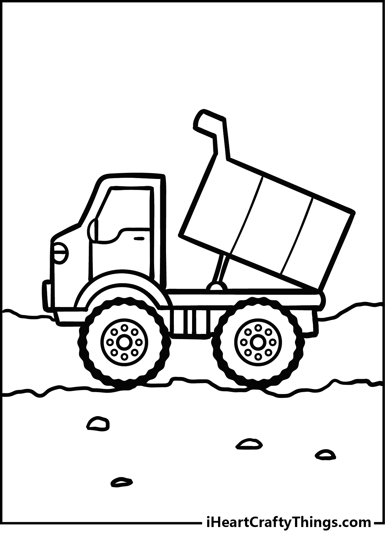 Dump Truck Coloring Pages for preschoolers free printable