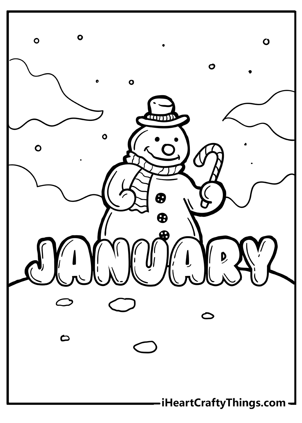 Printable January Coloring Pages Updated 20