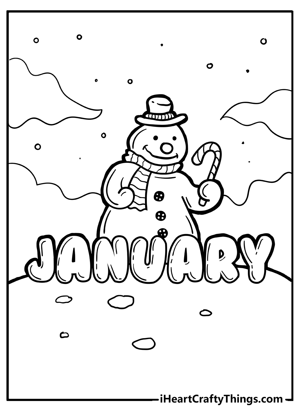 January Free Coloring Pages