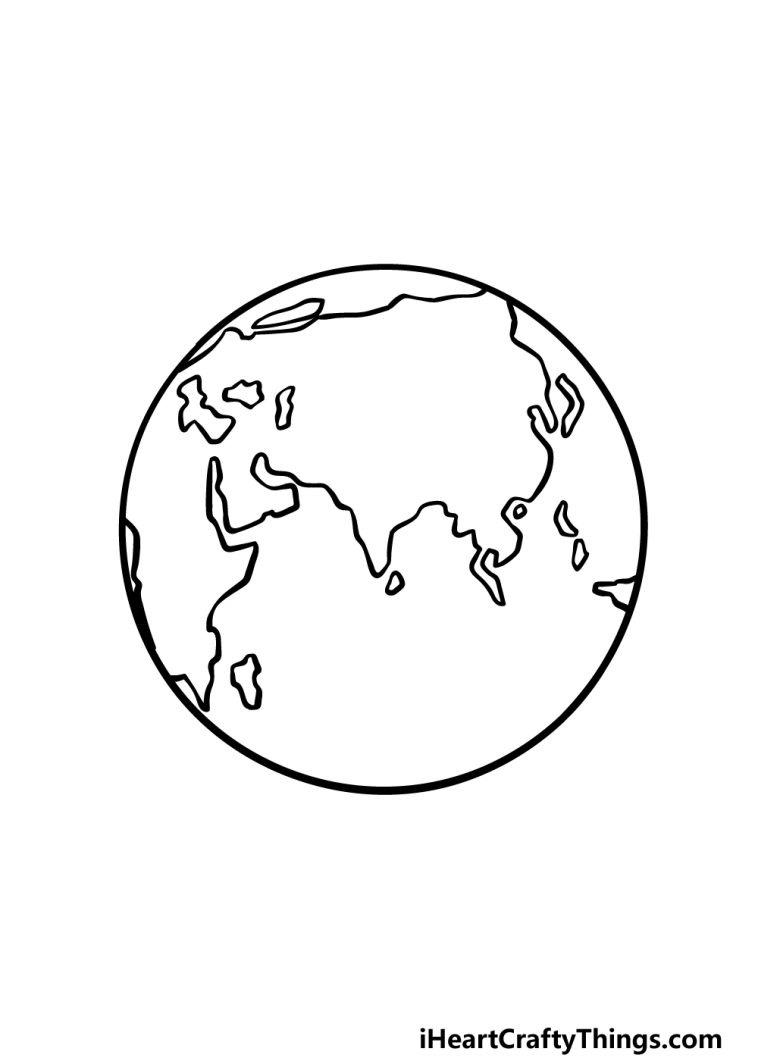 Earth Drawing - How To Draw The Earth Step By Step