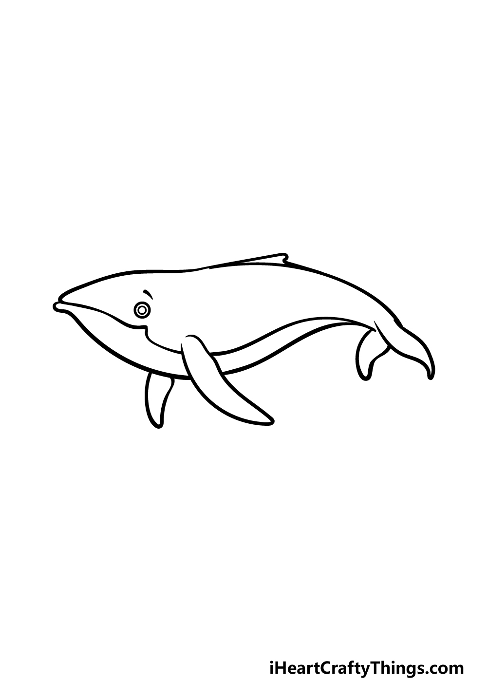 how to draw a Humpback Whale step 4