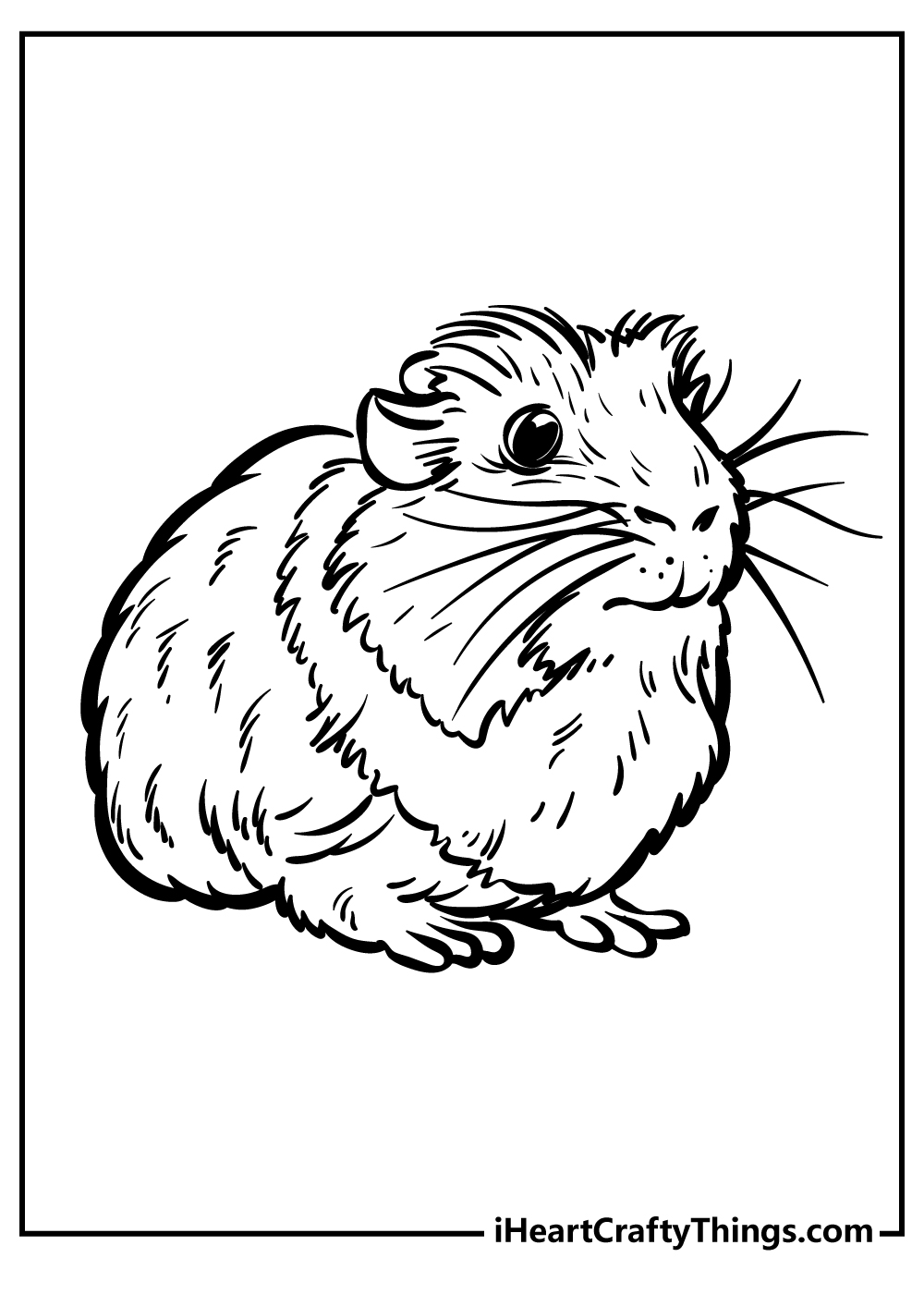 Guinea Pig Coloring Pages for preschoolers free printable