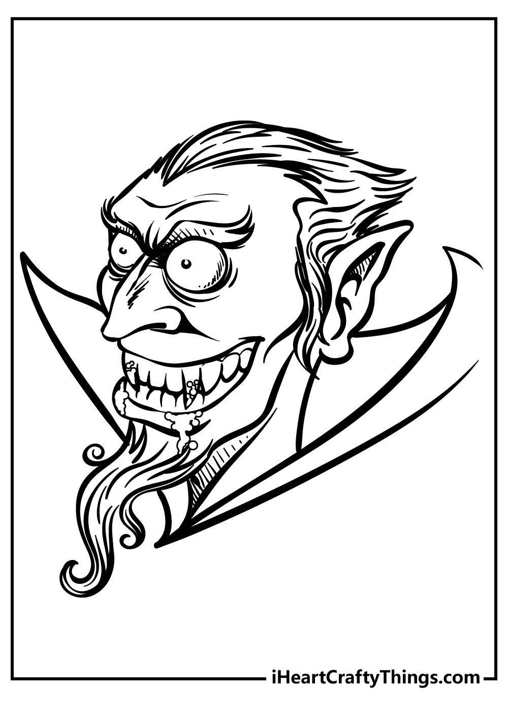Count Dracula Coloring Pages for preschoolers free printable