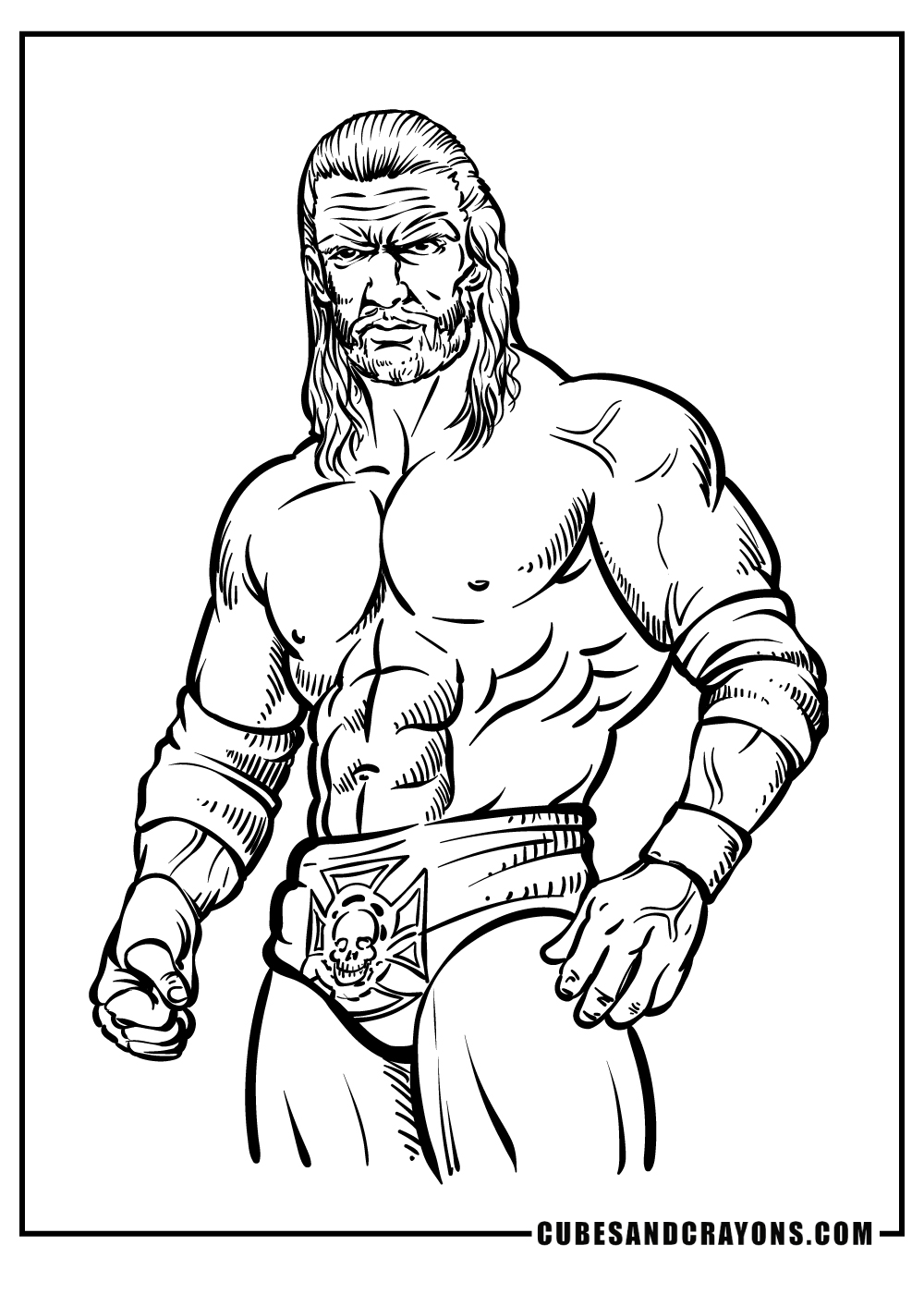 wrestler coloring pages