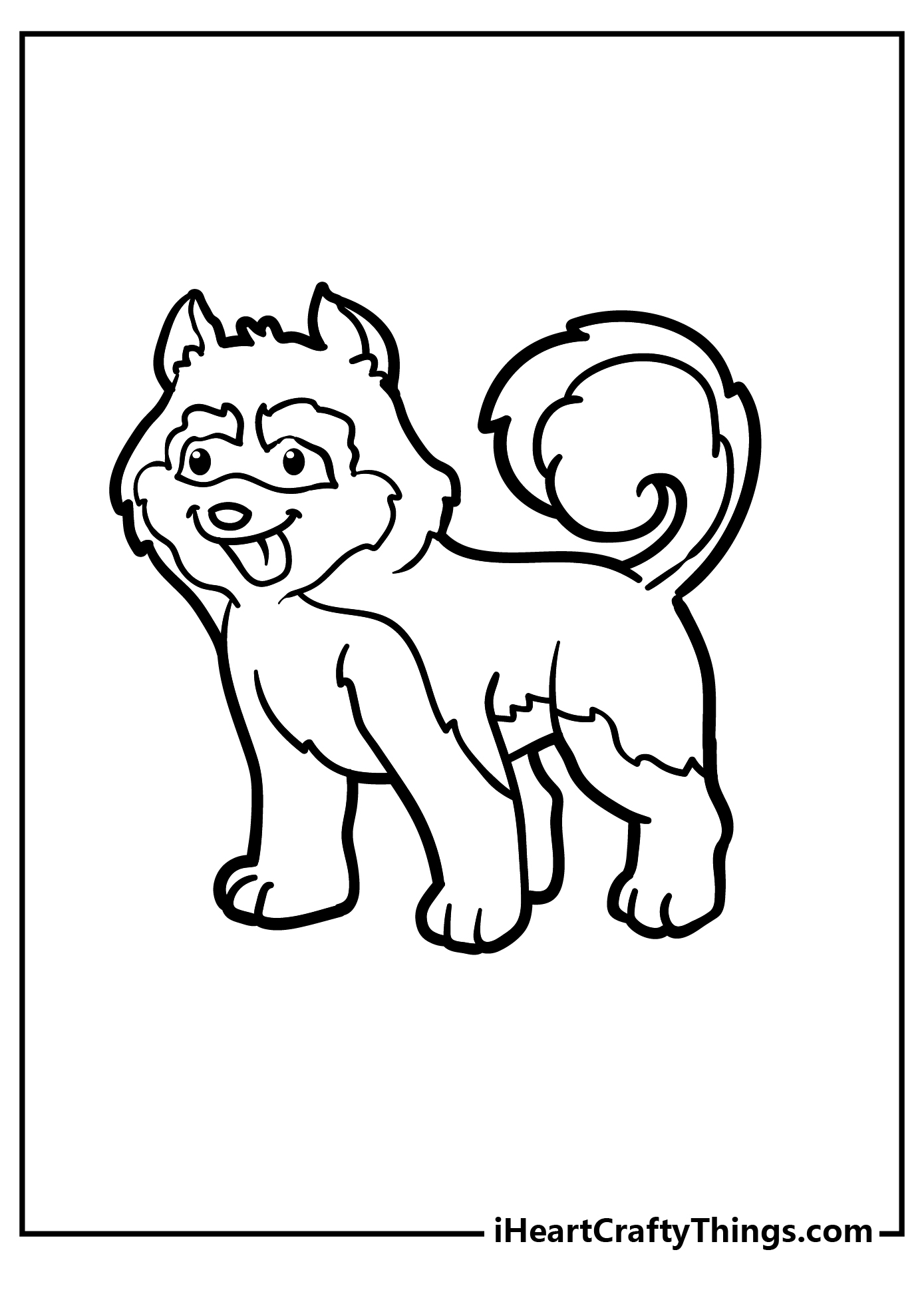 husky puppies coloring pages