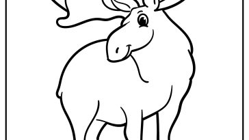 Moose Coloring Pages free printable