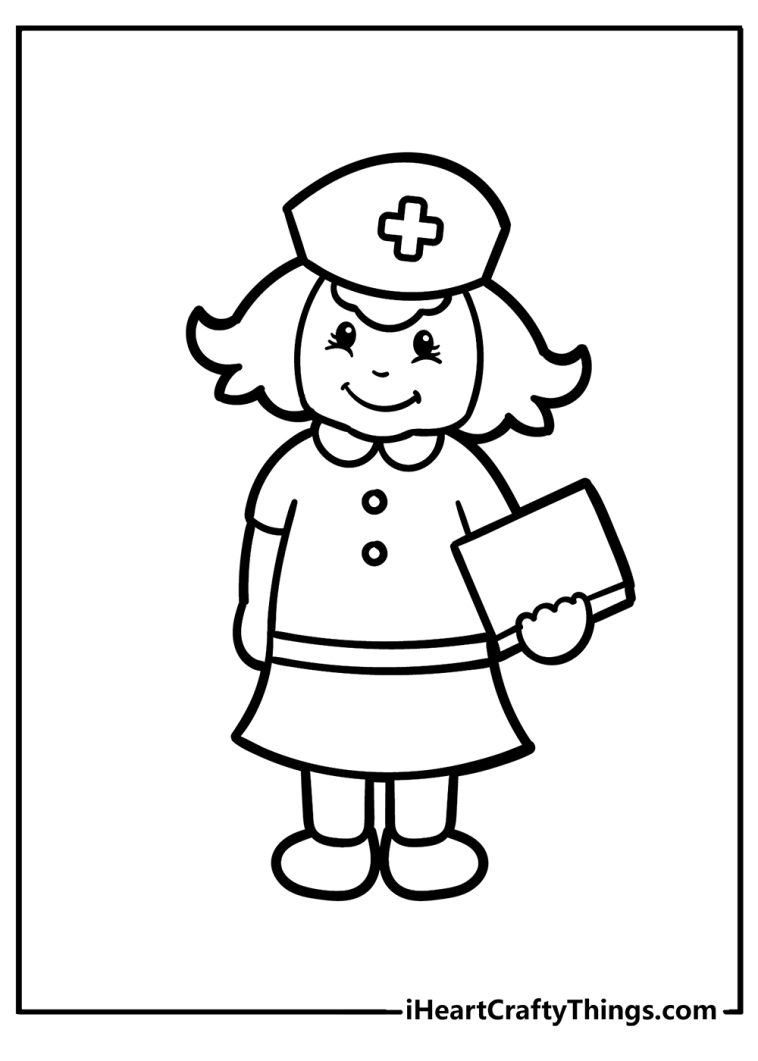 Nurse Coloring Page Printable