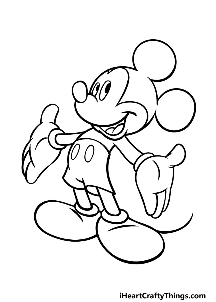 Mickey Drawing - How To Draw Mickey Step By Step