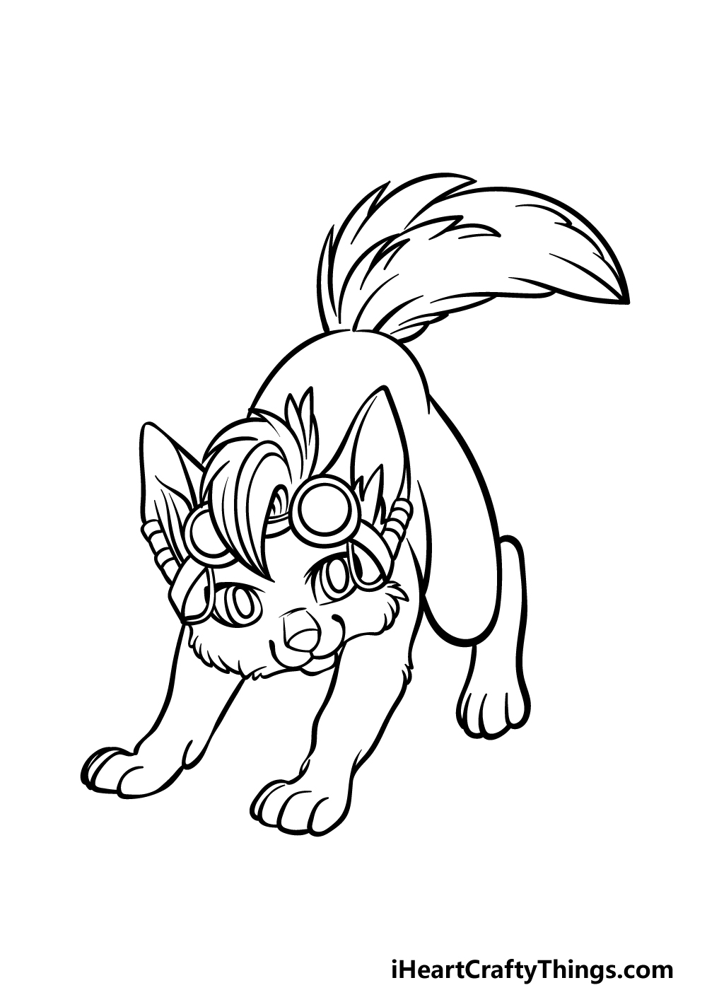 how to draw an Anime Dog step 5