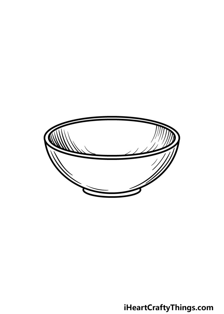 Bowl Drawing - How To Draw A Bowl Step By Step