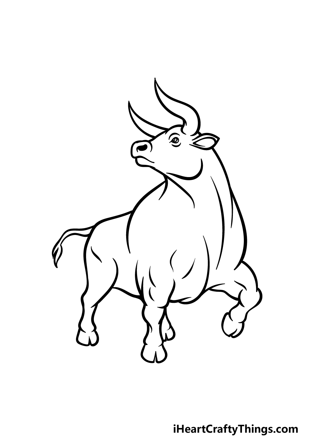 how to draw an Ox step 5