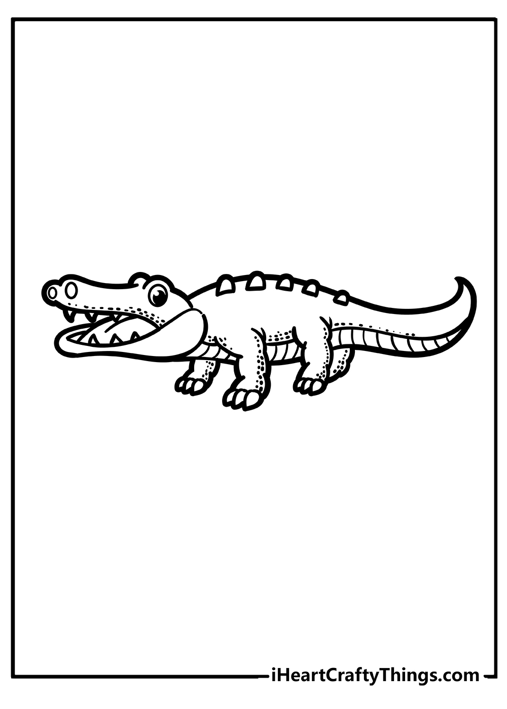 Crocodile Coloring Book free printable