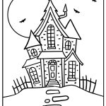 Haunted House Coloring Pages free printable