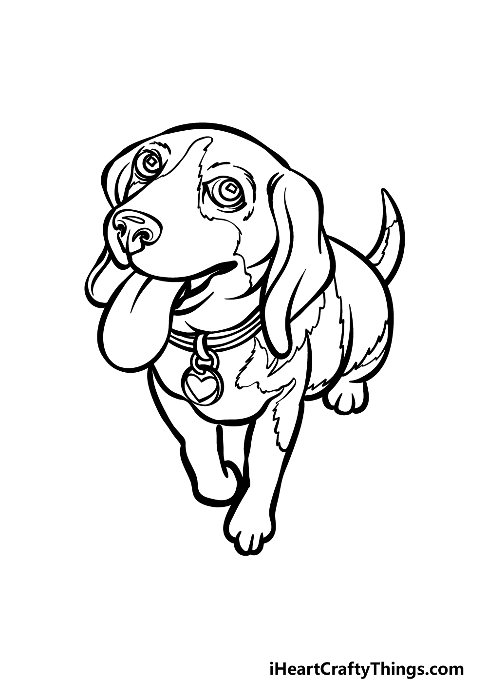 how to draw a Beagle step 5