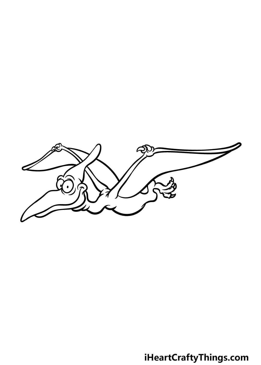 how to draw a Pterodactyl step 5