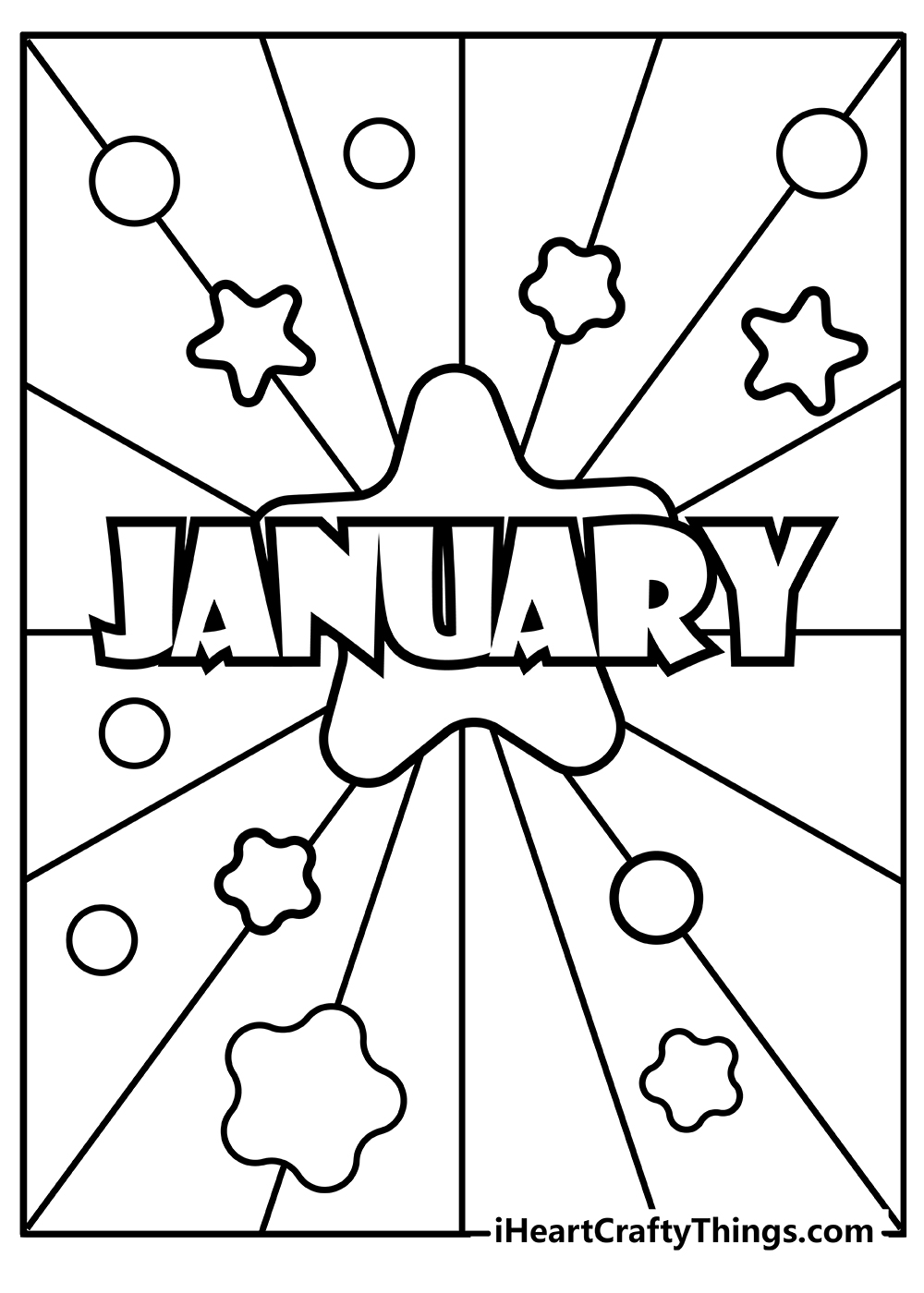 January Calendar Coloring Pages