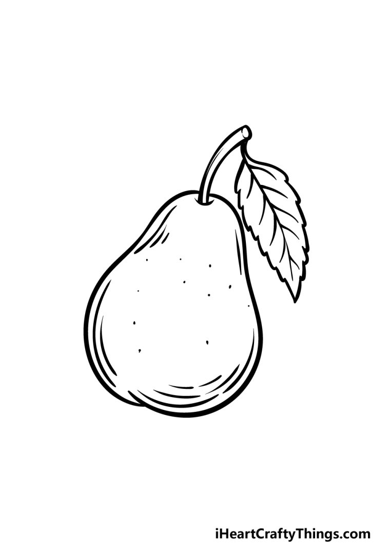 Pear Drawing - How To Draw A Pear Step By Step