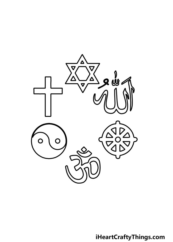 Religious Symbols Drawing How To Draw Religious Symbols Step By Step