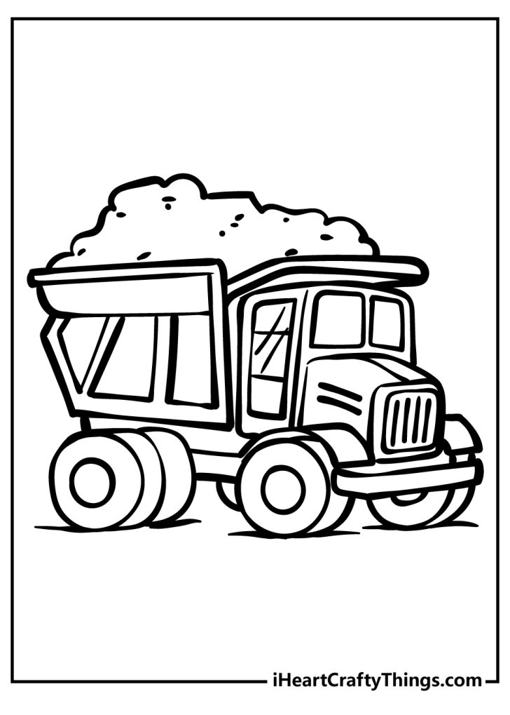 Dump Truck Coloring Pages (100% Free Printables)