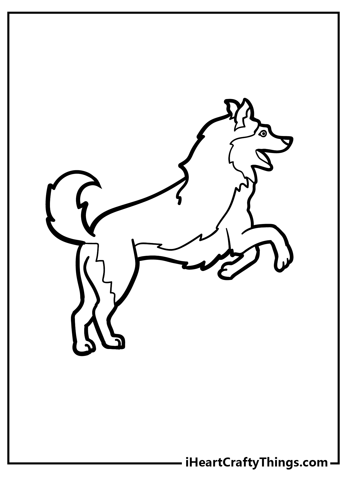 Husky Coloring Book for kids free printable