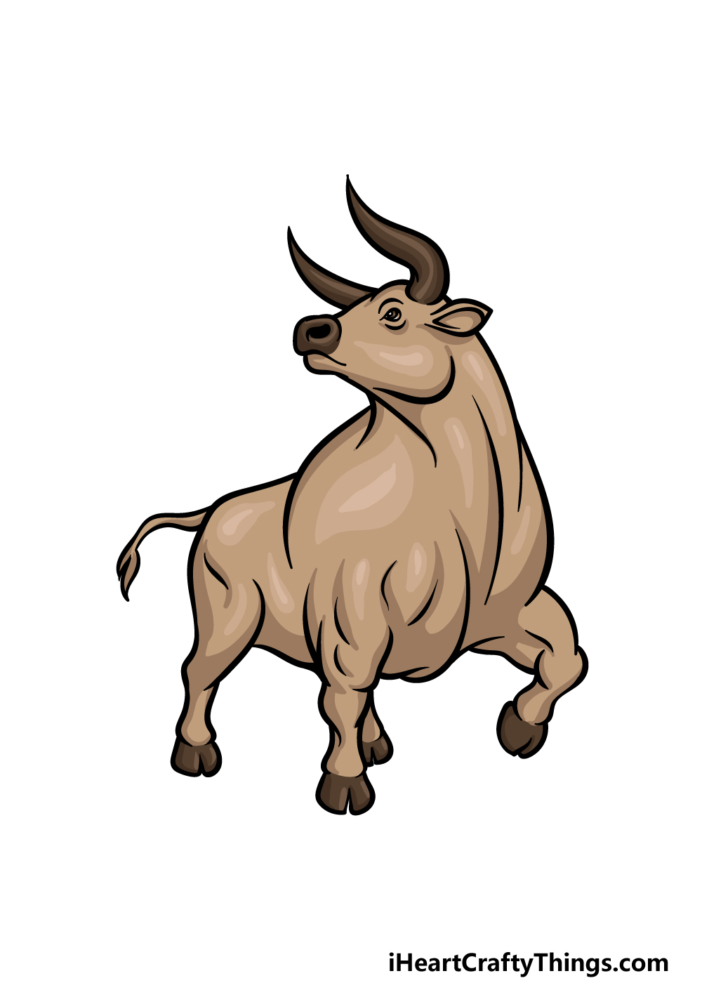 how to draw an Ox step 6