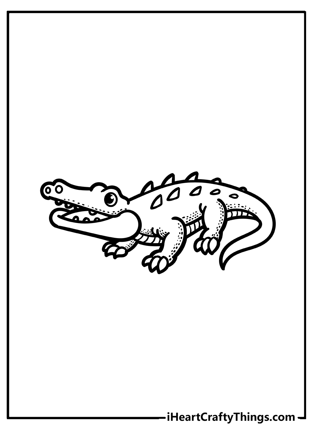 Crocodile Coloring Book for kids free printable