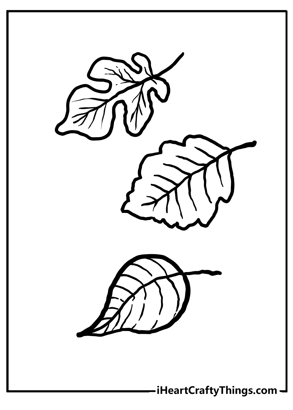 autumn leaves coloring page