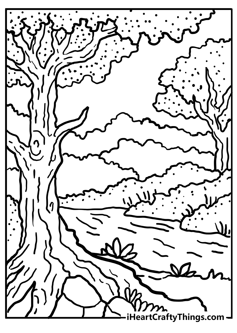 Forest Coloring Book for kids free printable