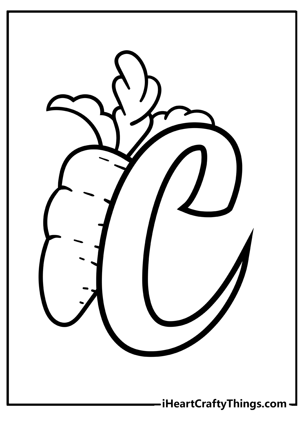 Letter C Coloring Book for kids free printable