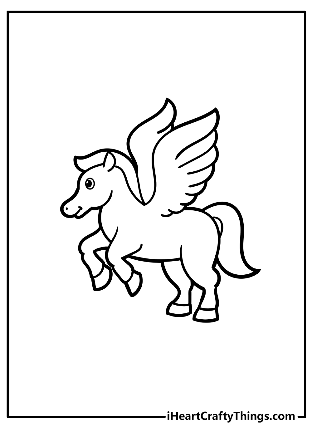 Pegasus Coloring Book for kids free printable
