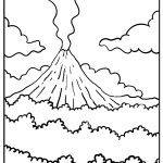 Volcano Coloring Pages free printable