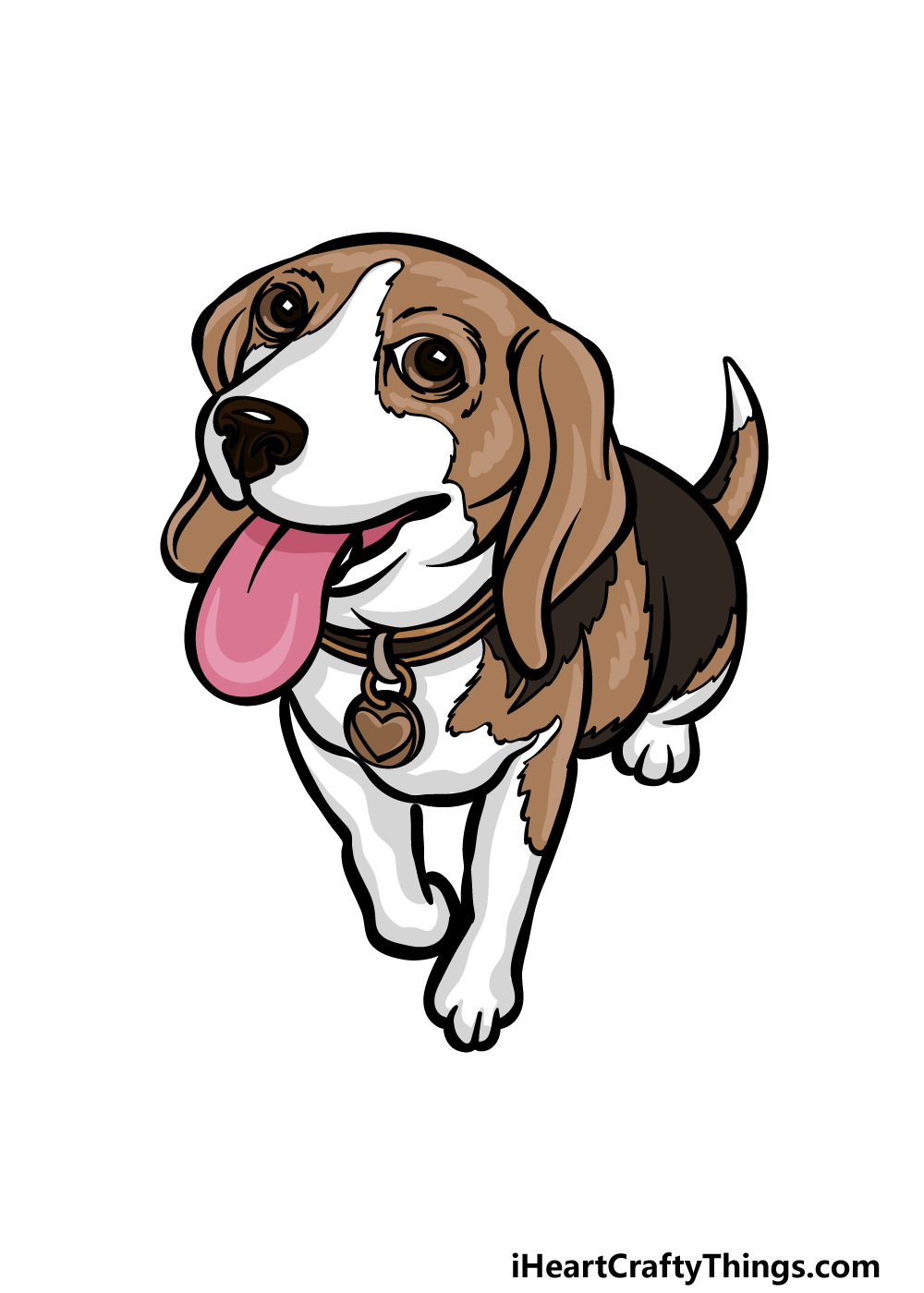 how to draw a Beagle step 6