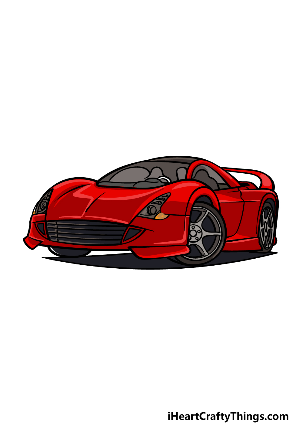 how to draw a Sports Car step 6
