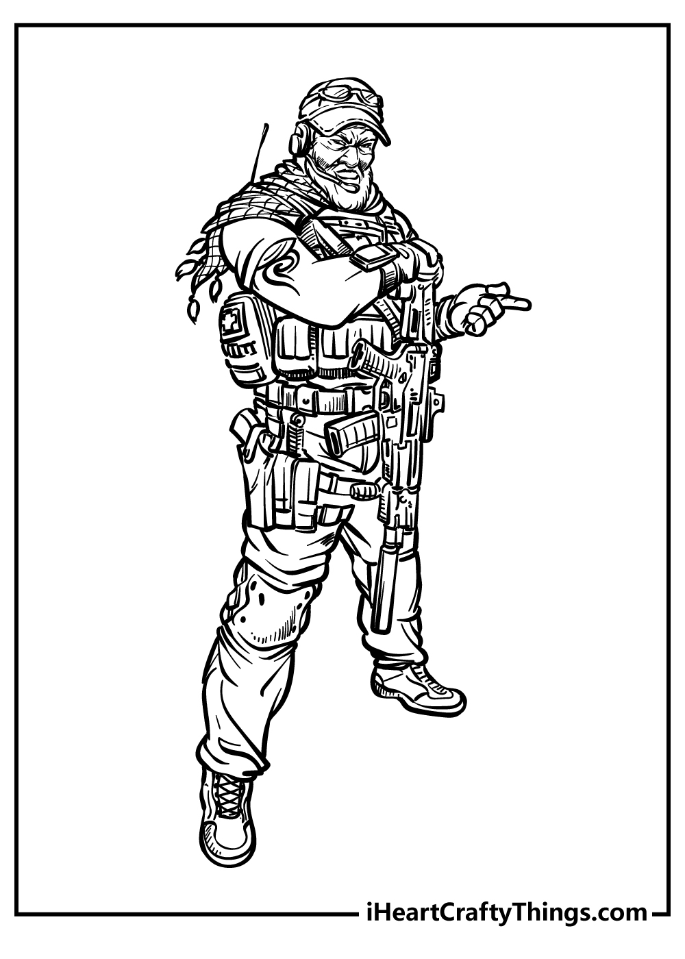 Army Coloring Book for kids free printable