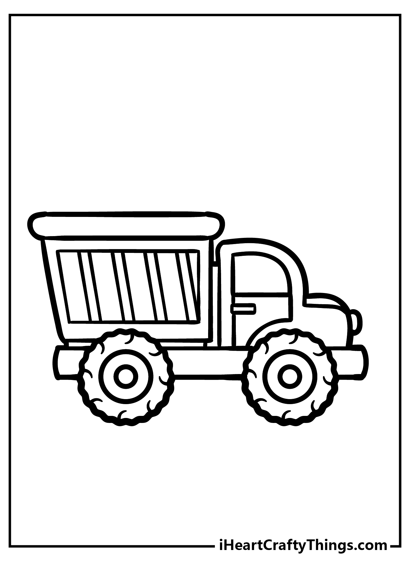 Dump Truck Coloring Book for kids free printable
