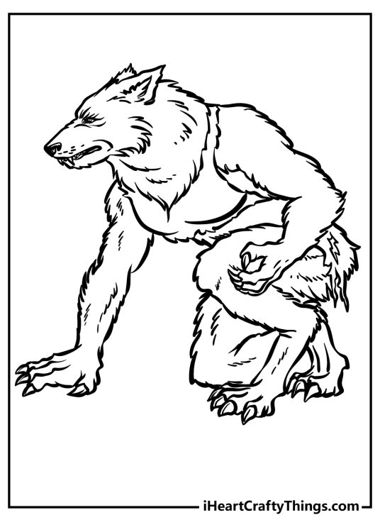 Werewolf Coloring Pages (100% Free Printables)