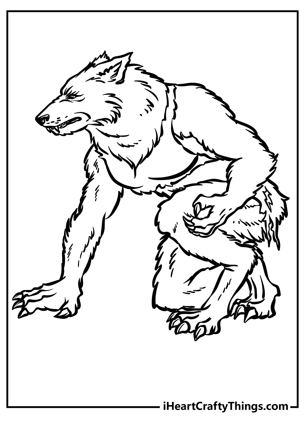 cute werewolf coloring pages