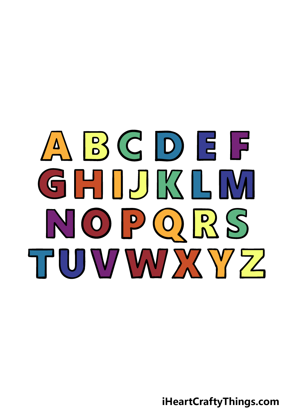 How to Draw The Alphabet step 6