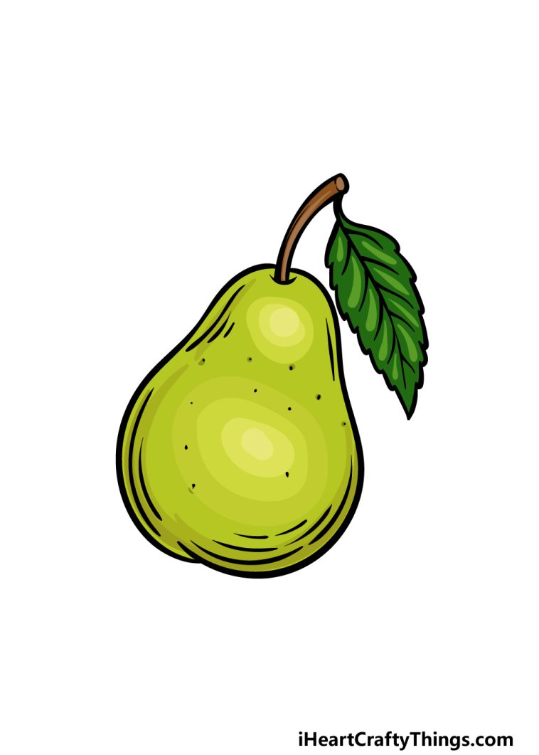 Pear Drawing - How To Draw A Pear Step By Step