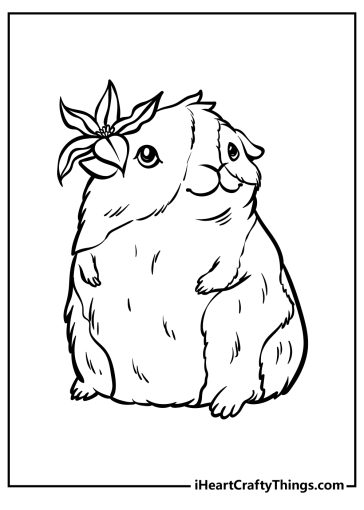 Guinea Pig Coloring Pages free printable