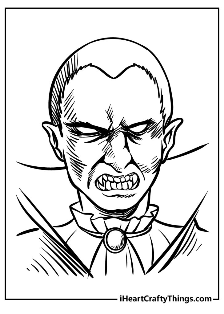 Count Dracula Coloring Pages (100% Free Printables)