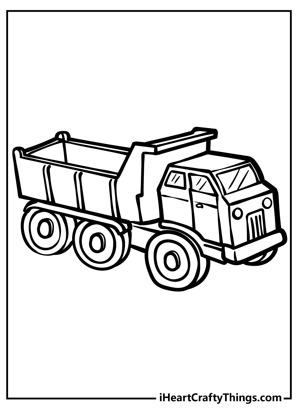 Dump Truck coloring pages free printable