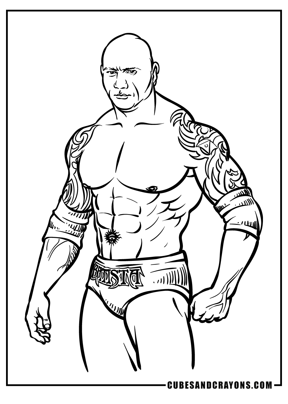 WWE Coloring Book for kids free printable